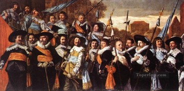 聖ハドリアヌス市民衛兵の士官と軍曹の肖像画 オランダ黄金時代のフランス・ハルス Oil Paintings